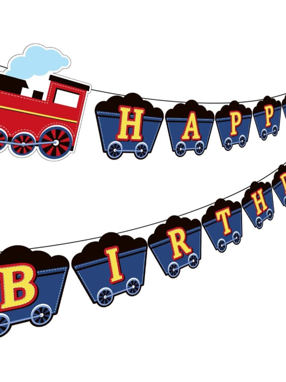 Train Birthday Party Banner Decorations